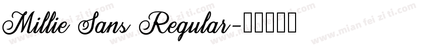 Millie Sans Regular字体转换